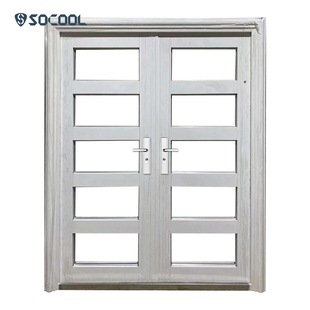 Customizable White Glass Entrance Door 1
