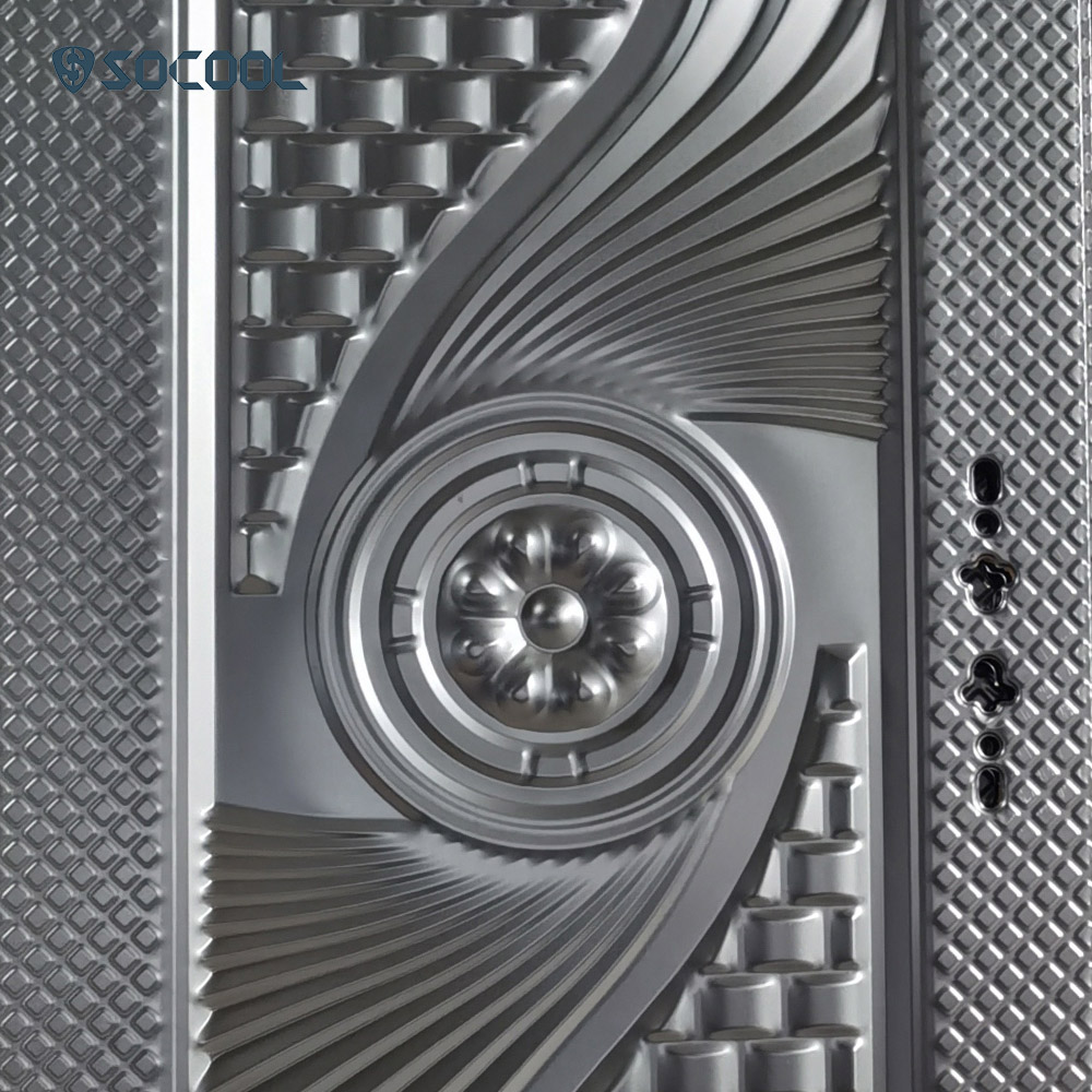 High-Quality Iron Sheet Modern Exterior Steel Door 8