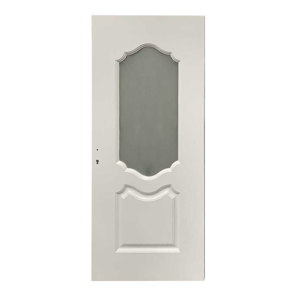 WPC Door Supplier Waterproof Interior WPC Door With Glass Insert 2