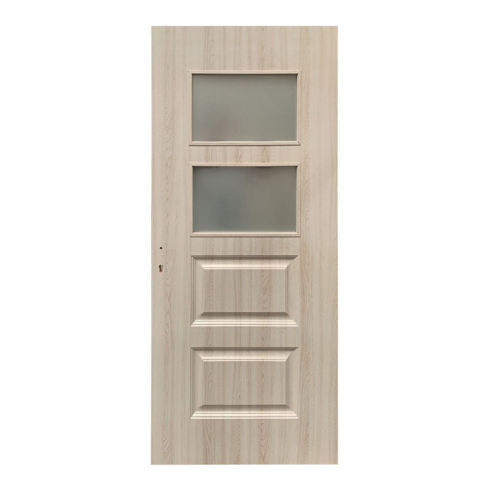 WPC Door Supplier Waterproof Interior WPC Door With Glass Insert 4