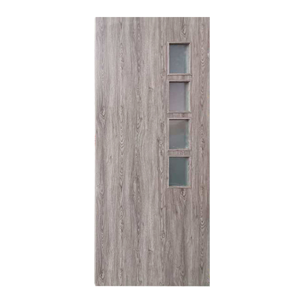 WPC Door Supplier Waterproof Interior WPC Door With Glass Insert 7