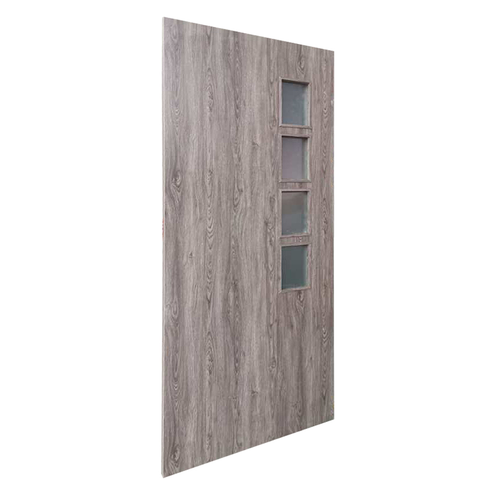 WPC Door Supplier Waterproof Interior WPC Door With Glass Insert 8