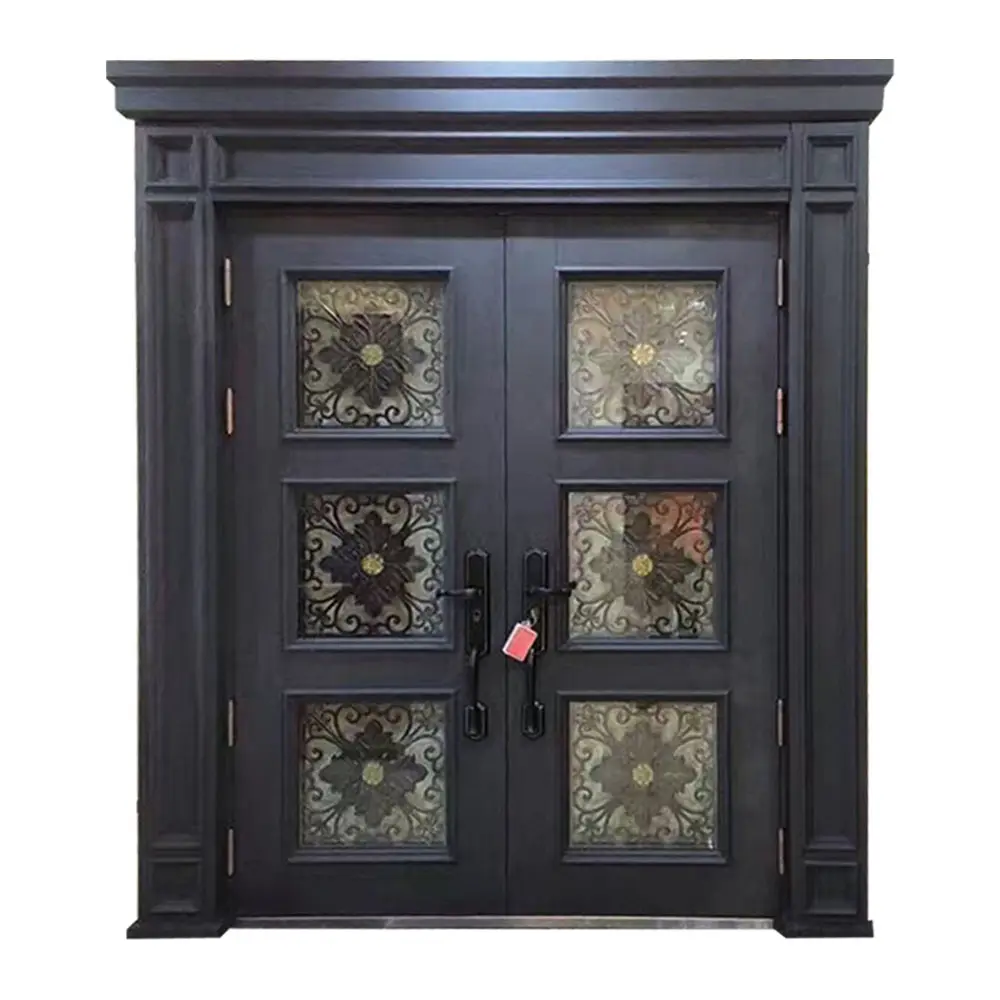 SOCOOL Steel Entry Doors with Glass 4