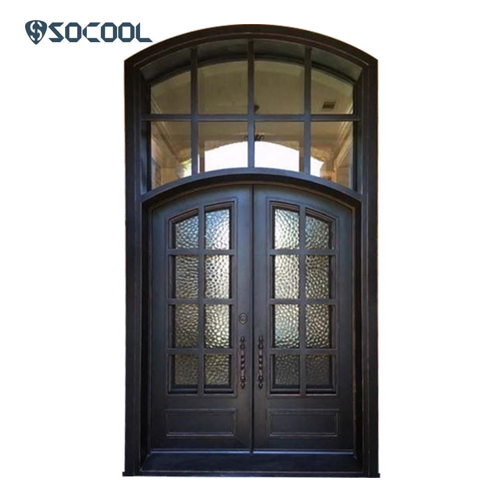 Socool Wrought Iron High Archway Steel Glass Exterior House Out Door 1
