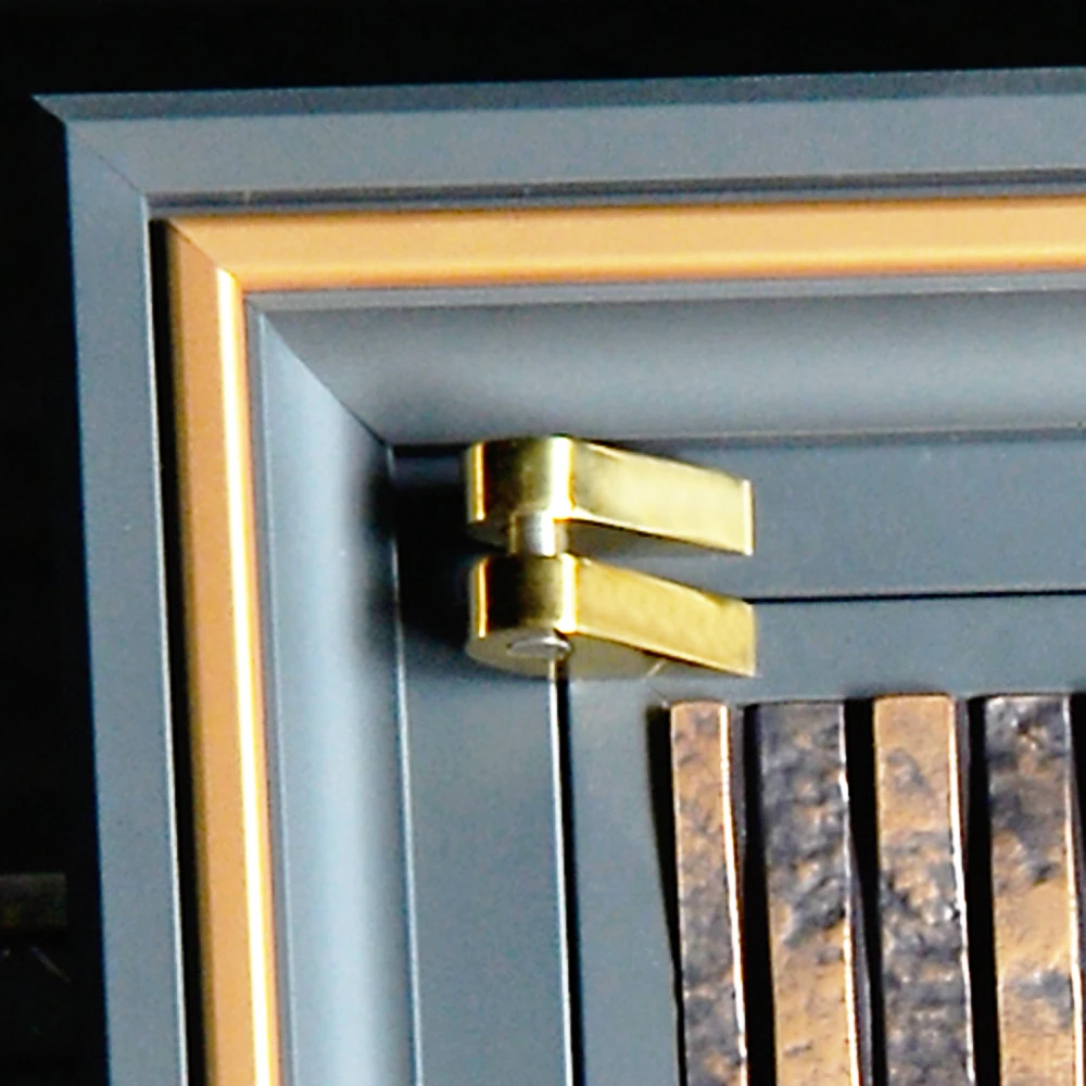 Heavy Cast Aluminum 2 In 1 Security Door 304 Stainless Steel Armored Doors 6