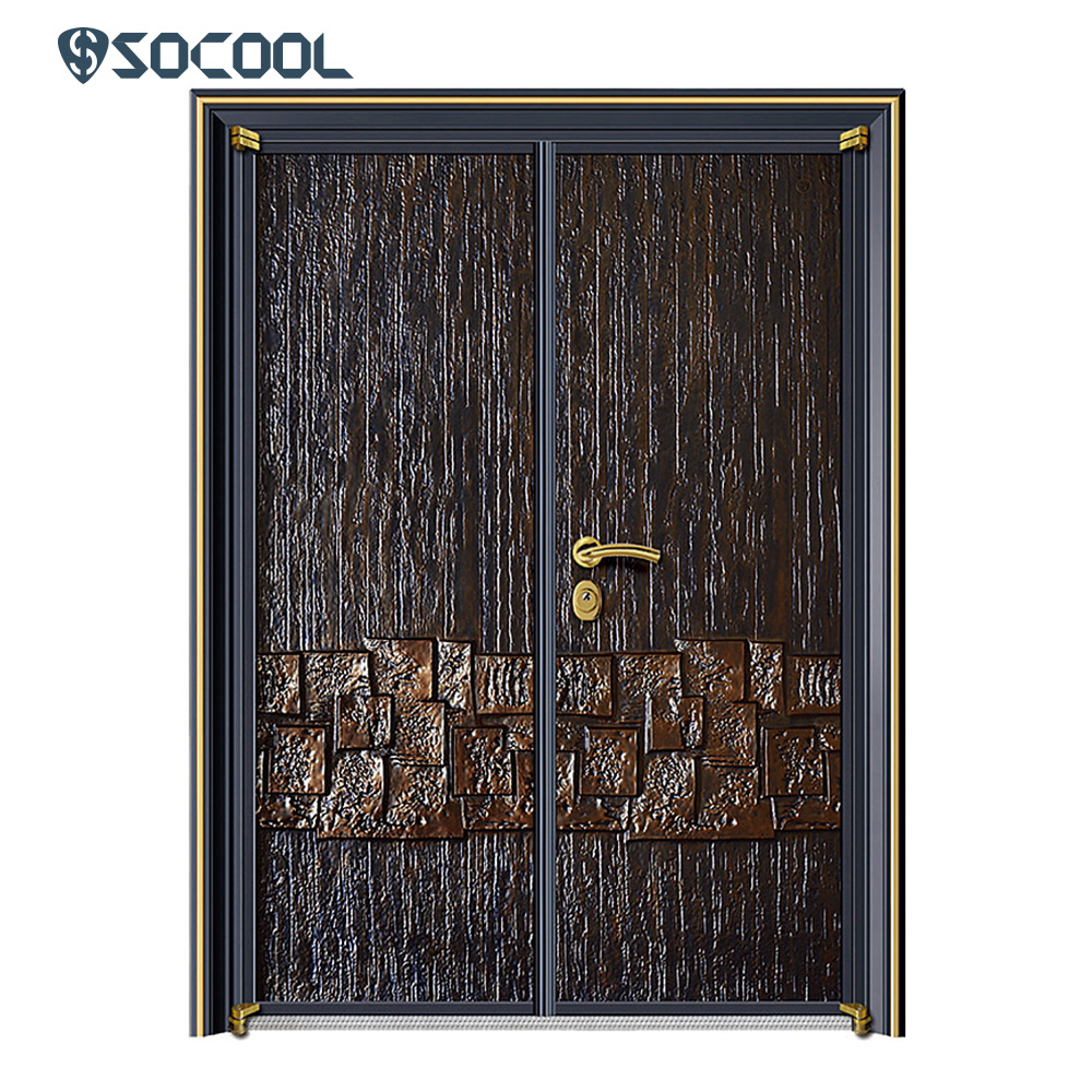Heavy Cast Aluminum 2 In 1 Security Door 304 Stainless Steel Armored Doors 1
