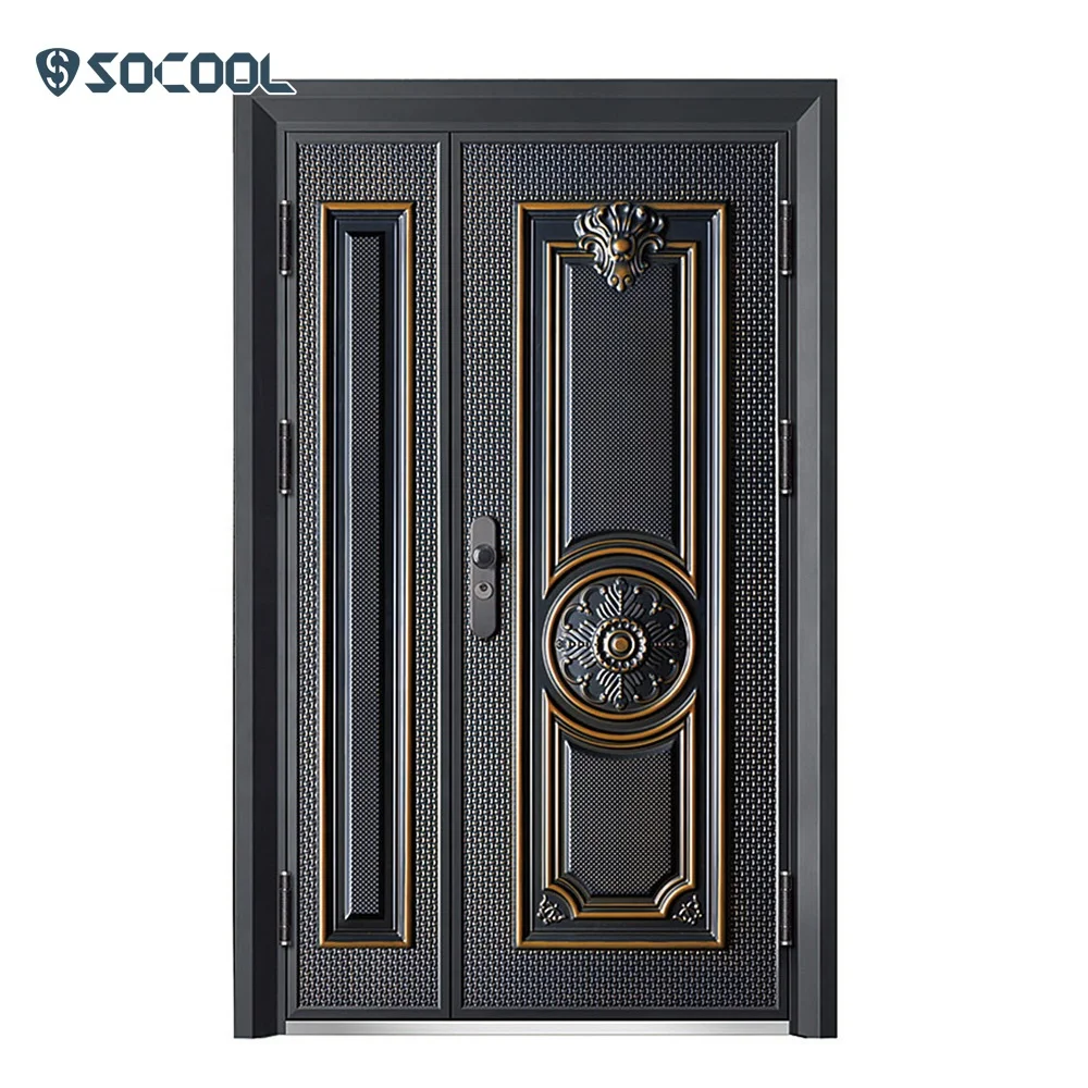 Fancy Exterior Security Doors Armor For Nigeria,Luxury Main Entrance Tank Bulletproof Security Steel Doors 5