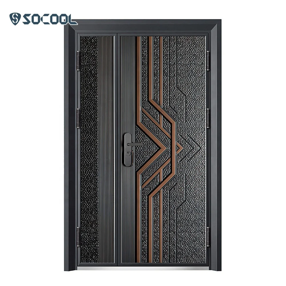 Fancy Exterior Security Doors Armor For Nigeria,Luxury Main Entrance Tank Bulletproof Security Steel Doors 4