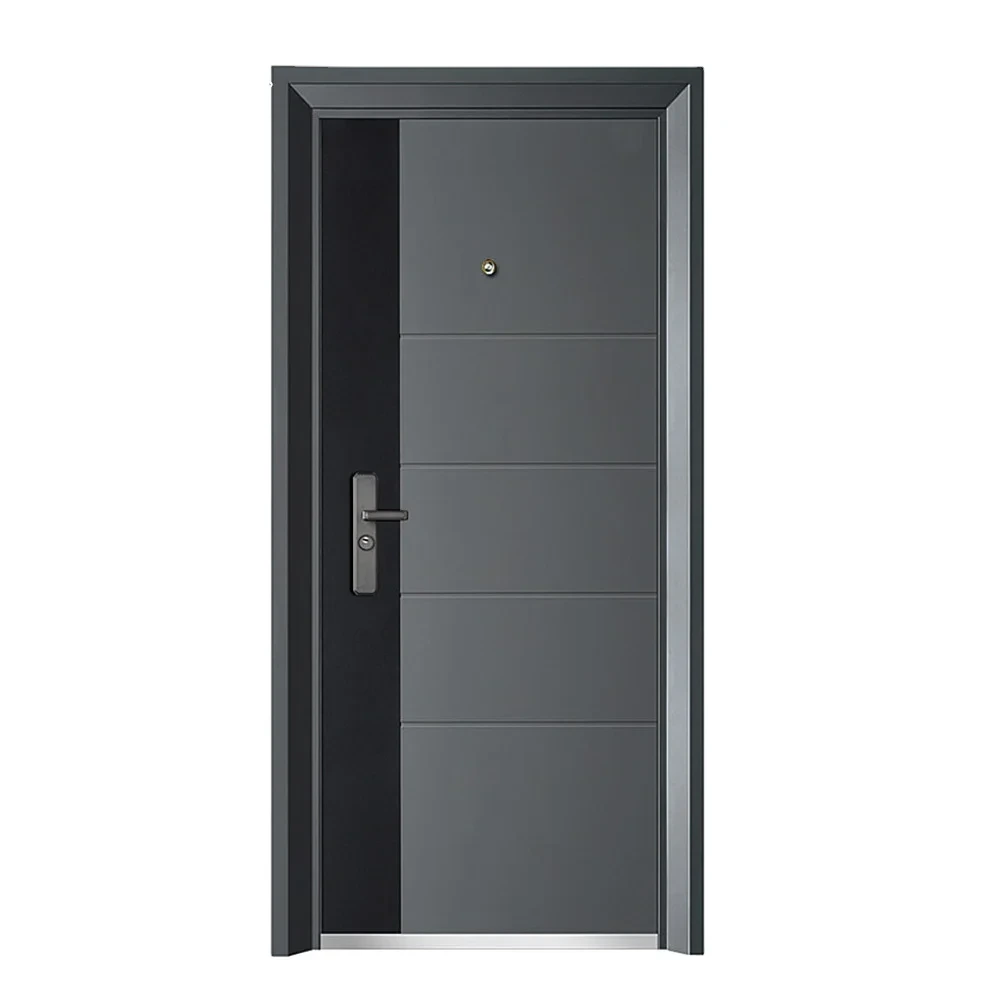 High Quality China Apartment Exterior Fancy Younger Modern Style Steel Front Steel Main Door 1