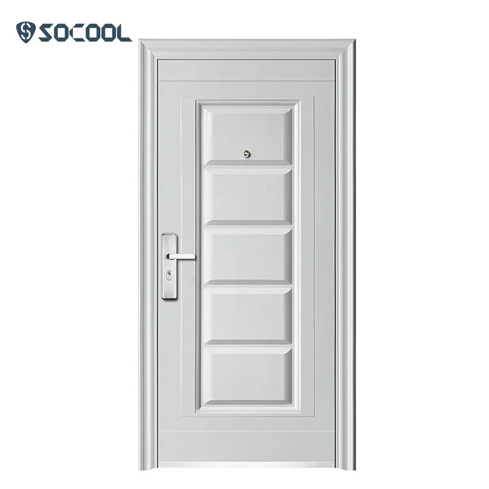 Inside House Security Door White Steel Exterior Core Safety Security Main Entry Doors 1