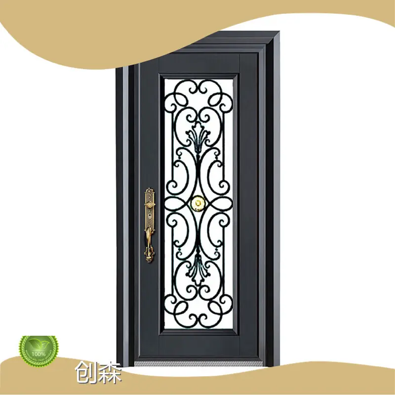 SOCOOL Brand Steel Front Doors with Glass Supplier 1