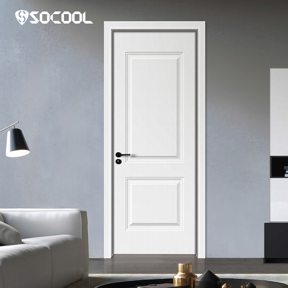 Minimalist White Contemporary Interior Wood Door 2