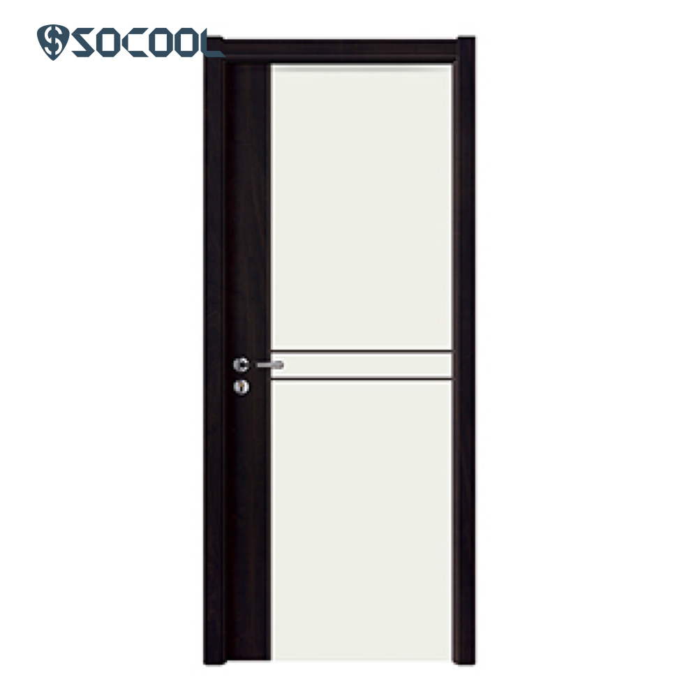 Double-Duty White Interior Wood Door with Lines 1