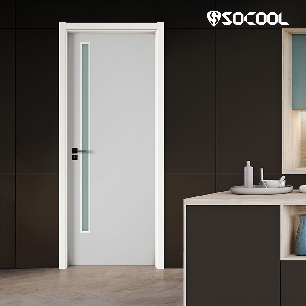 Modern Grey Solid Wood Interior Door 2
