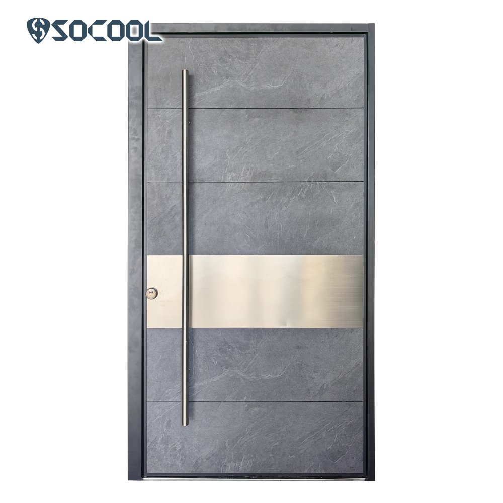 S0cool Elegance Steel Exterior Pivot Entrance Doors - SOCOOL