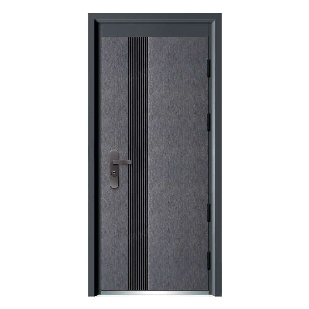 Socool Modern Style Fancy Security Puerta De Seguridad,Anti Theft Steel Exterior Entry Main Door New Design For Apartment 6