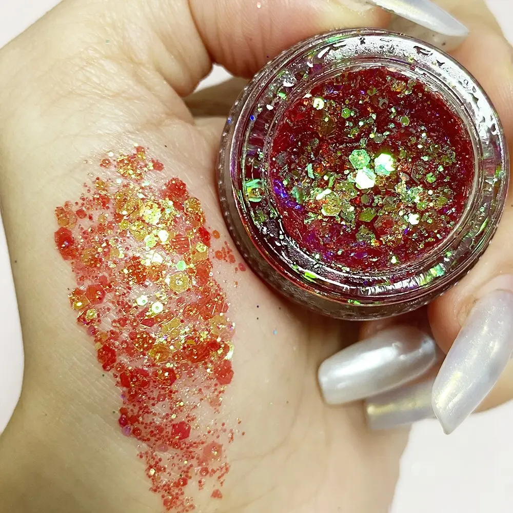 Azmee Brand Gel Glitter for Hair Manufacture Glitter+gel 11