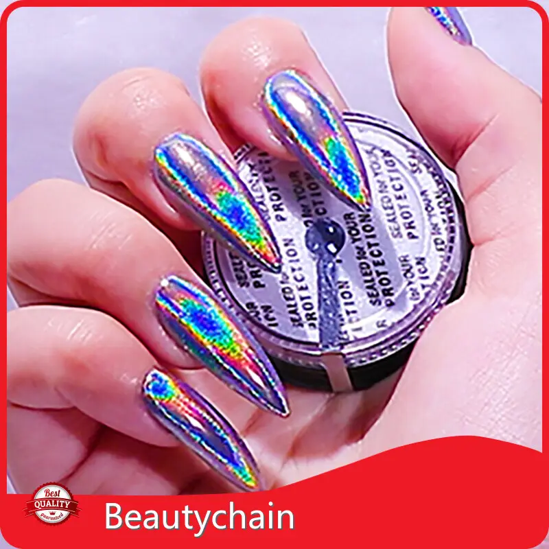 Mirror Chrome Powder Holographic Bulk Buy Holographic Chrome Azmee 1