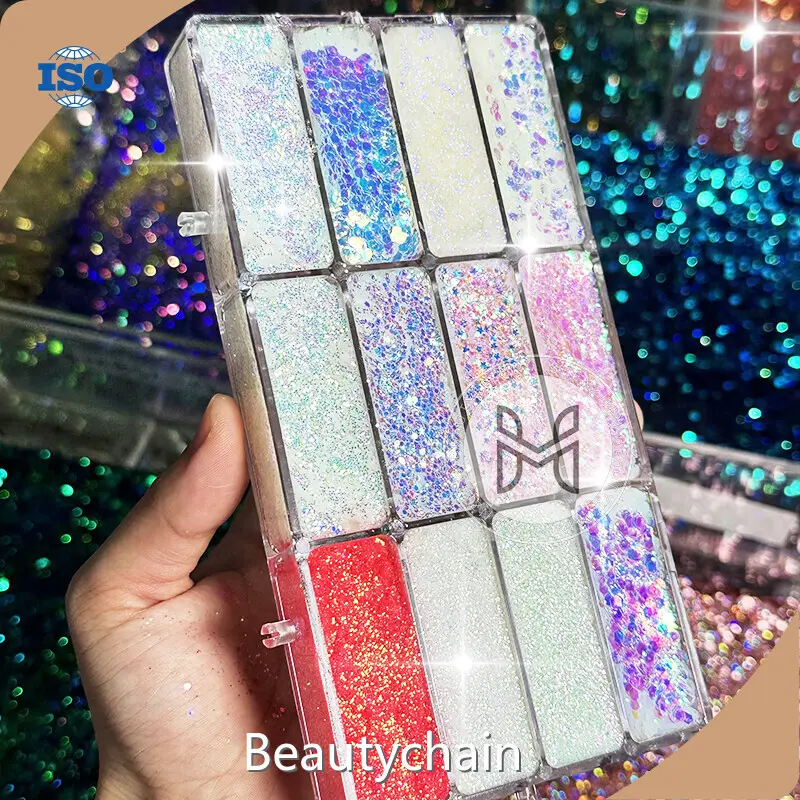 Paleta de purpurina de gel personalizada Glitter+gel Azmee 1
