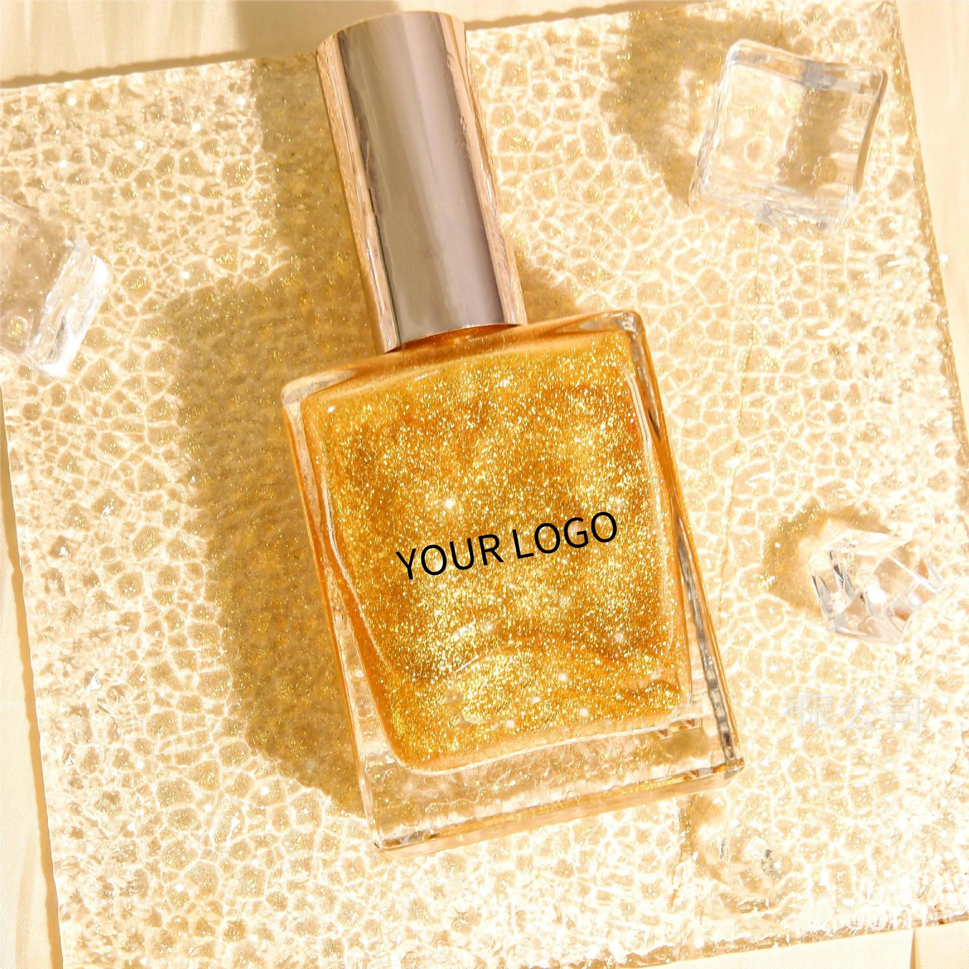 MLM Glitter Supplier Customizes Logo Glitter Gold Glow Body Shimmer Body Oil Private Label Glitter Body Oil 1