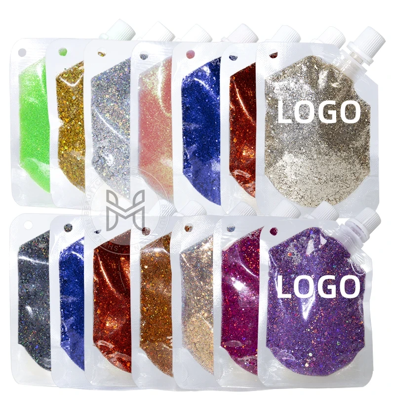 MLM Glitter Supplier Customizes Wholesale Chunky Cosmetic Glitter Festival Shimmer Powder Glitter Gel Kids Eyeshadow Beauty Eyeshadow Face Body Glitter 1