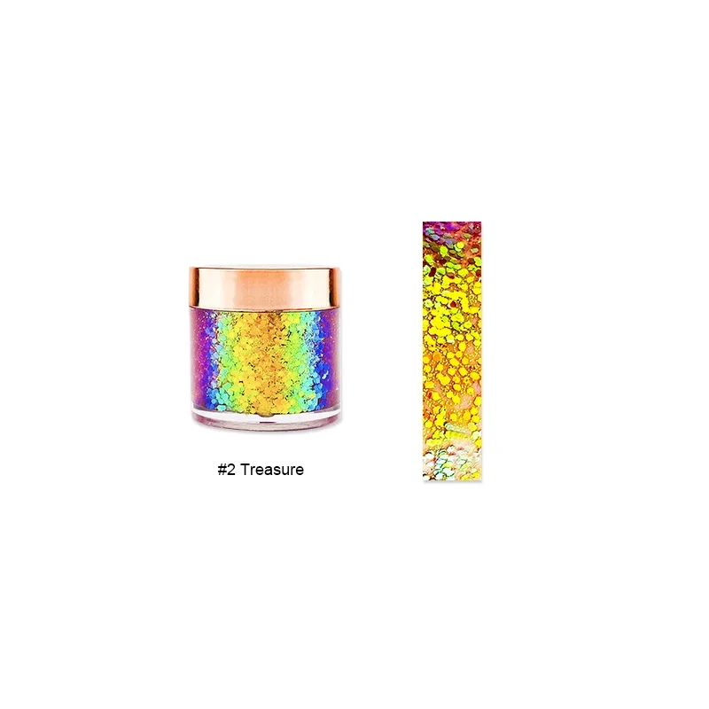 MLM Glitter Supplier Customizes Low Moq Custom Logo Chunky Glitter Eyshadow Gel Cream Chameleon Eye Shadow 1