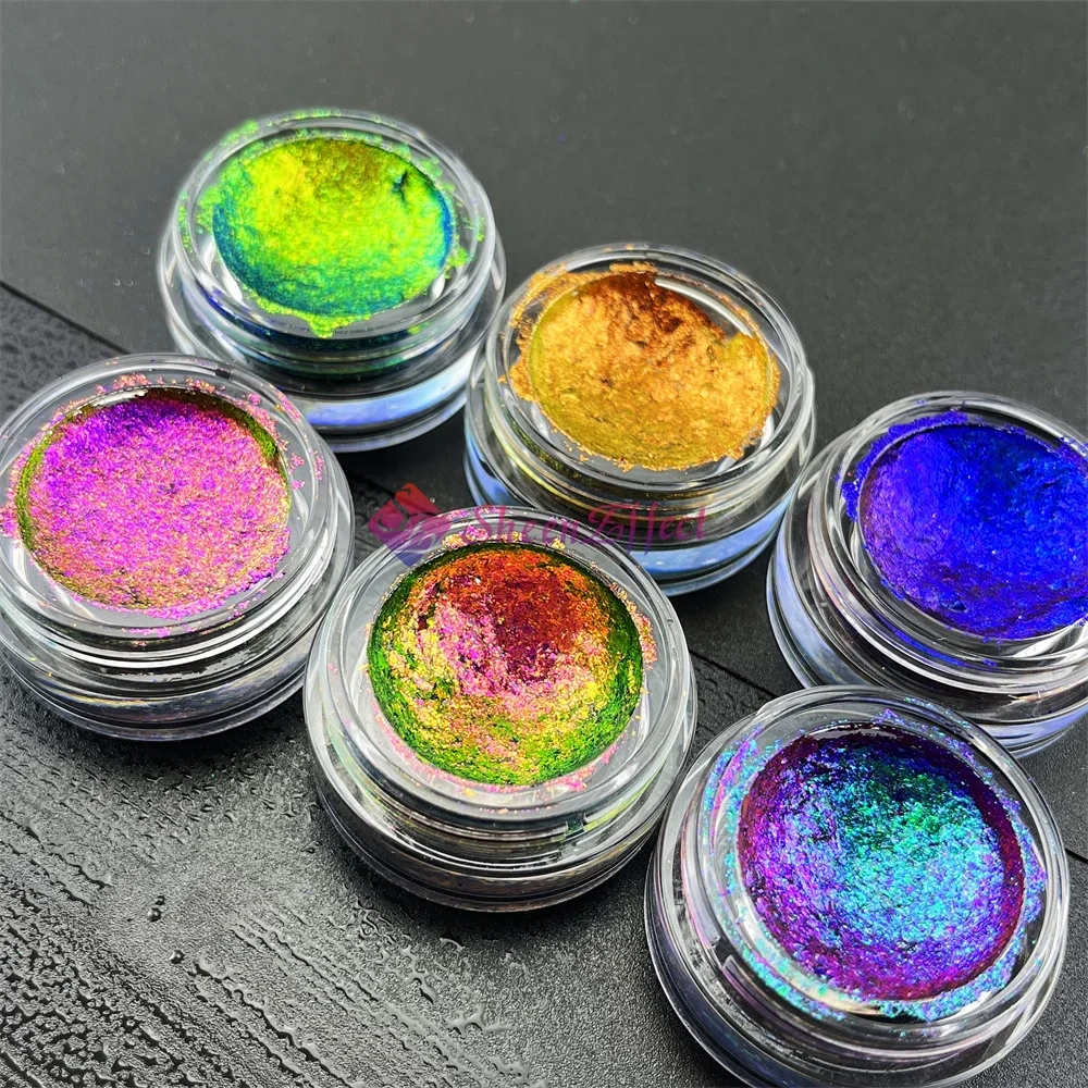 MLM Glitter Supplier Customizes Manutactory Highly Pigmented Gel Eye Shadow Duochrome Eyeshadow Gel Multichrome Flakes Eyeshadow 1