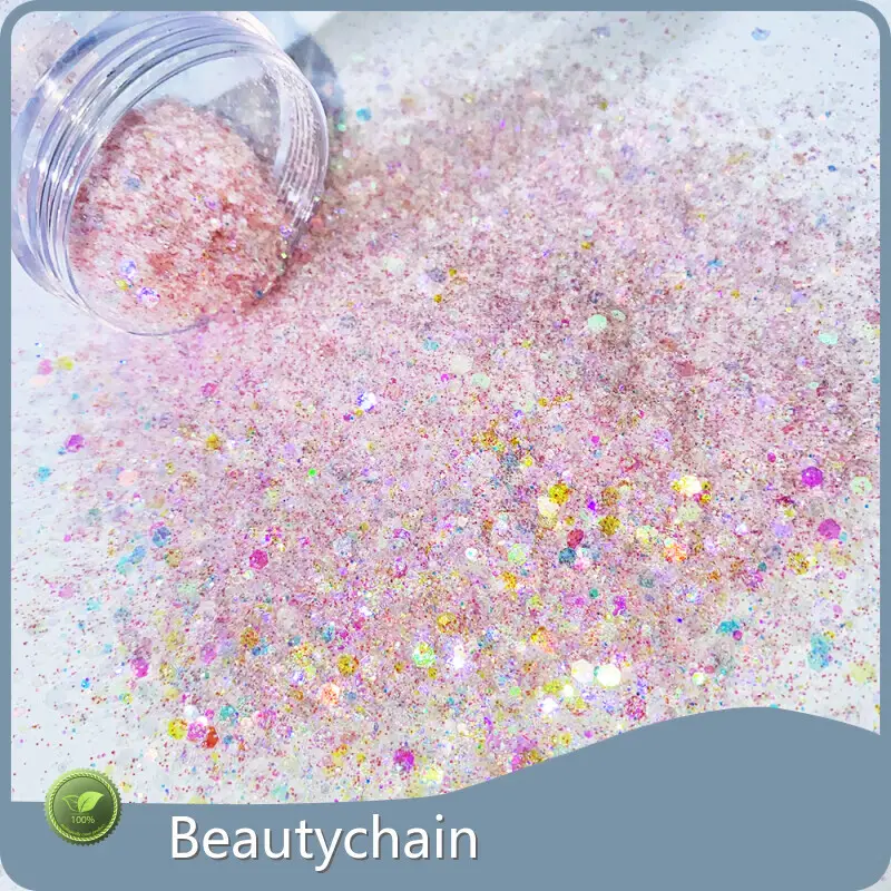 Nhà sản xuất long lanh Thương hiệu Beautychain Thực vật Cellulose Mùa hè 12 màu 1