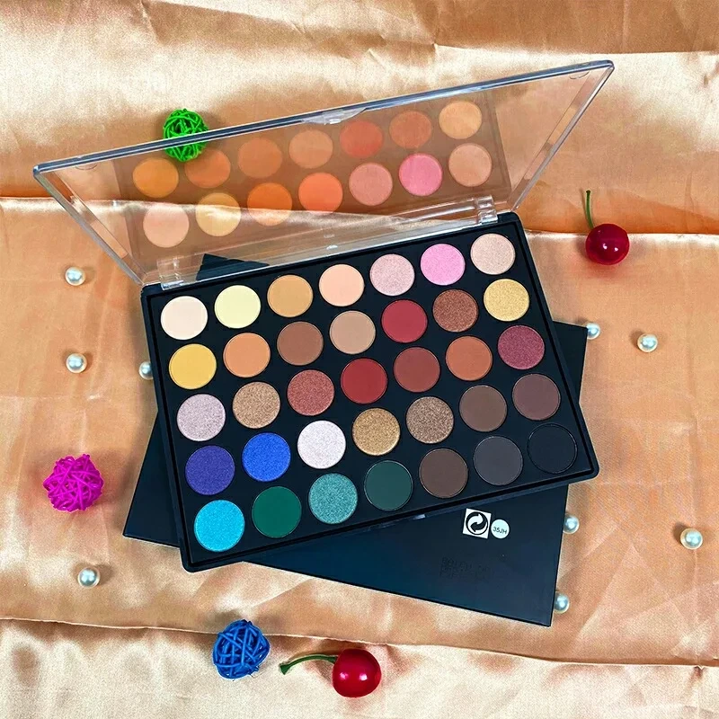 Mlm Glitter Supplier Custom 35-color Formaldehyde-free Biodegradable Stage Makeup Series Kids Eye Shadow Palette 1