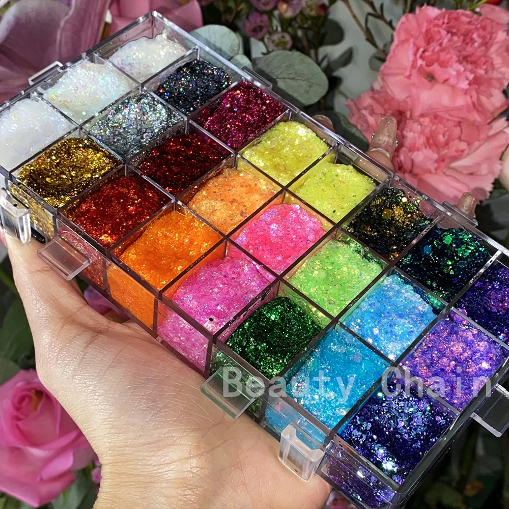 MLM Glitter Supplier Customizes High-pigment Fluorescent Pen Cream Glitter Eye Shadow For Body And Face Glitter Eyeshadow Gel 1
