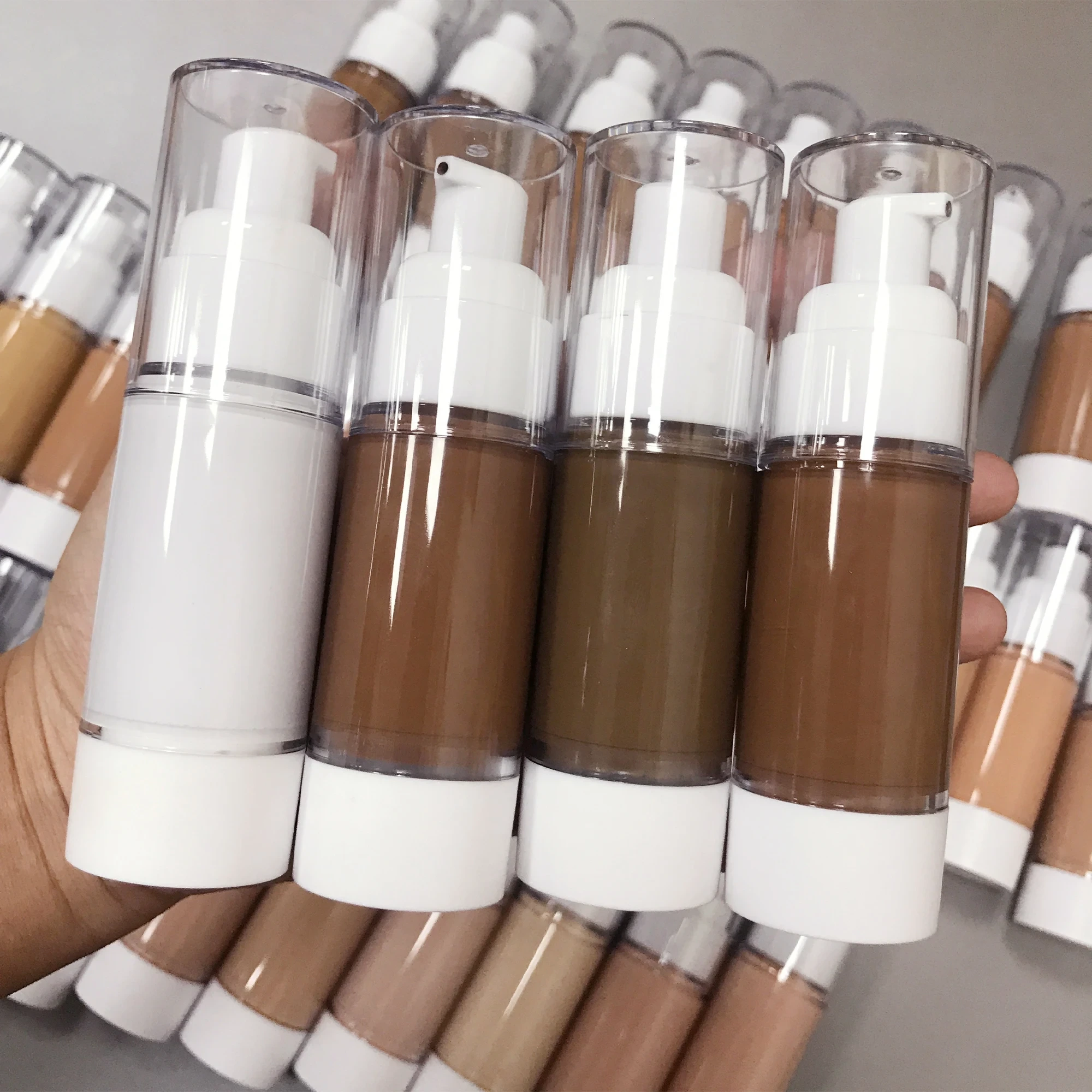 MLM Glitter Supplier Customizes Vegan Matte Waterproof Full Coverage Foundation Custom Logo Private Label Liquid Foundation 1