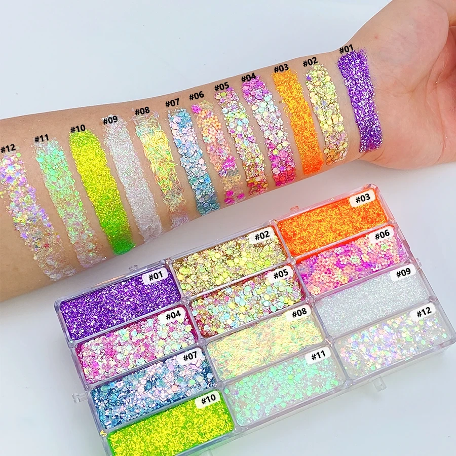 Luxurious Biodegradable Holographic Gel Eyeshadow Factory Customizable Sparkle Excellent Performance Face Scrubbing Cream Form 1