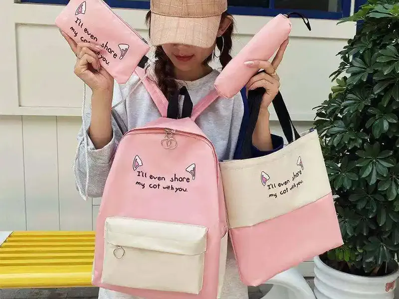 Teacher Bookbag ENGLAND STYLE Letter Weiju Company Customized Logo Printing 4