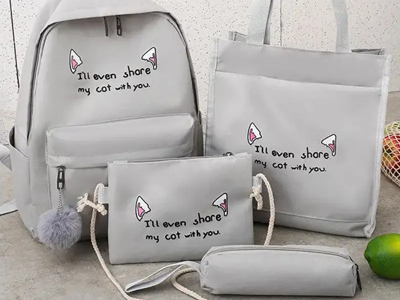 Teacher Bookbag ENGLAND STYLE Letter Weiju Company Customized Logo Printing 7