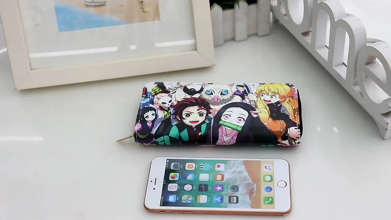 Fashion Women Cute PU Leather Mini Wallet Card Holder Casual Ladies Cartoon Printing Zipper Coin Purse 1