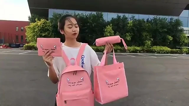 Sacs à main et sac à dos crayon pour femmes, sacs d'école pour enfants, vente en gros, ensembles de quatre pièces pour filles et garçons 1