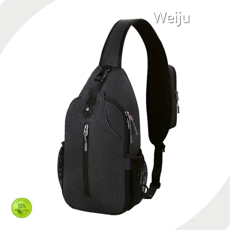 Weiju Brand Leather Bum Bags OEM WJ-WAIST014F Sling Bag Chest Pack Travel China 1