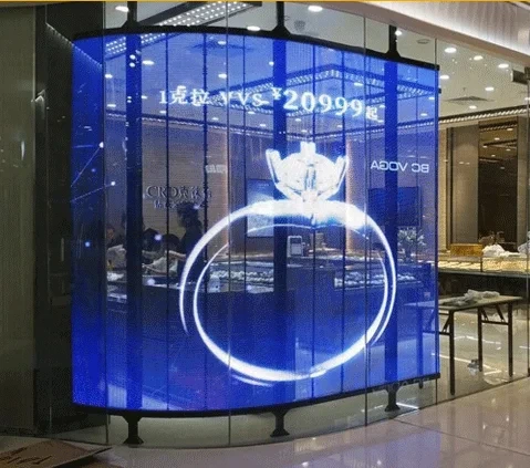 Hot Sale P3.91-7.8 Transparent Film Led Display Transparent Led Wall 3d Transparent Led Display Screen 1