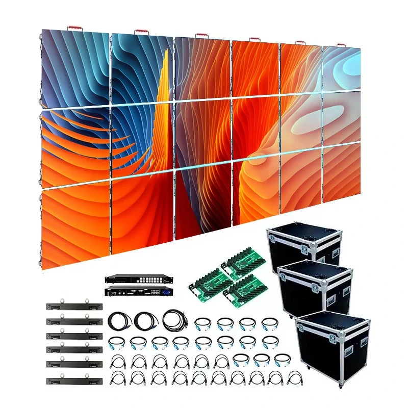 In Stock Full Color Indoor Outdoor Giant Stage Led Video Wall 500x500mm P2.6 P2.9 P3.91 P4.81 Waterproof Rental Led Display 1