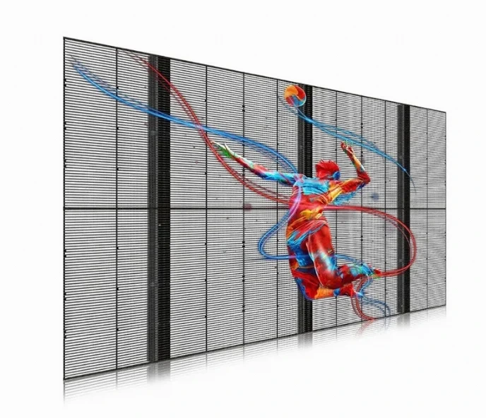 Wholesale Indoor Led Panel Screen Transparent P2.6-5.6 Flexible Transparent Led Mesh Screen Display Transparent Indoor Led Film 1