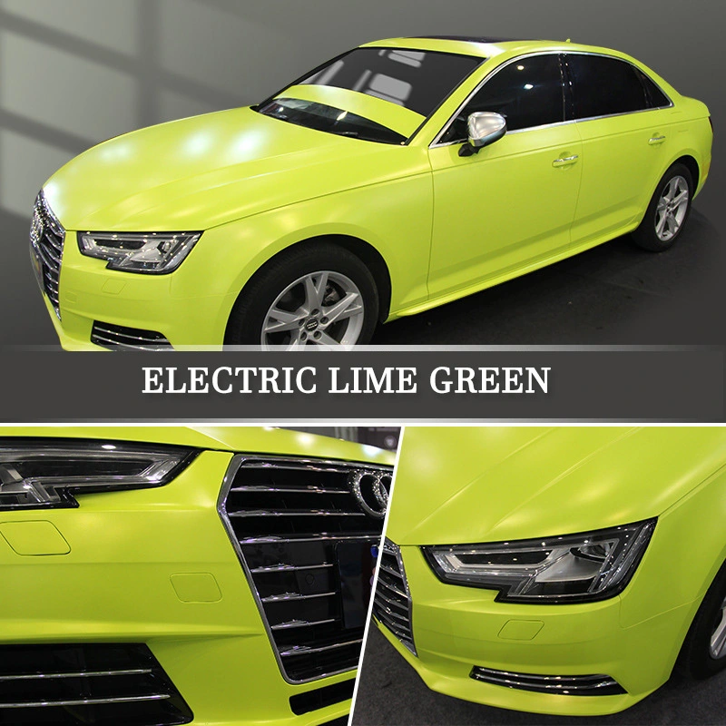I-Harvakids Electric Lemon Lime Green Automotive Full Body Matte Color Change Film 1