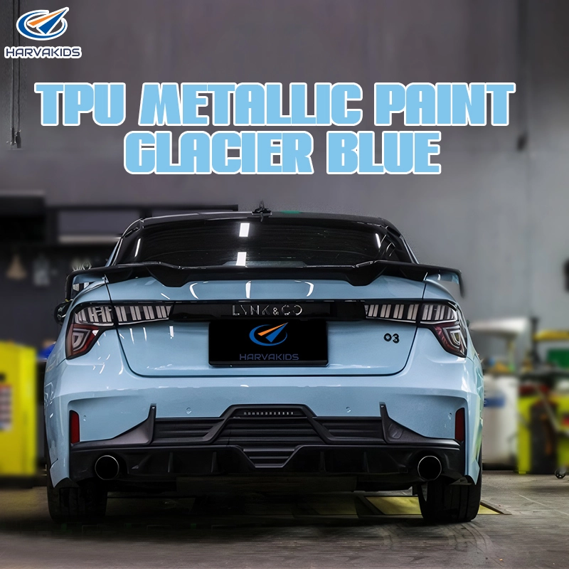 Harvakids TPU Peinture métallisée Glacier Bleu Enveloppe de voiture 1