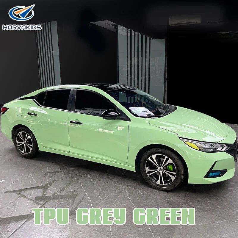 Harvakids TPU Grey Green Car Wrap 1