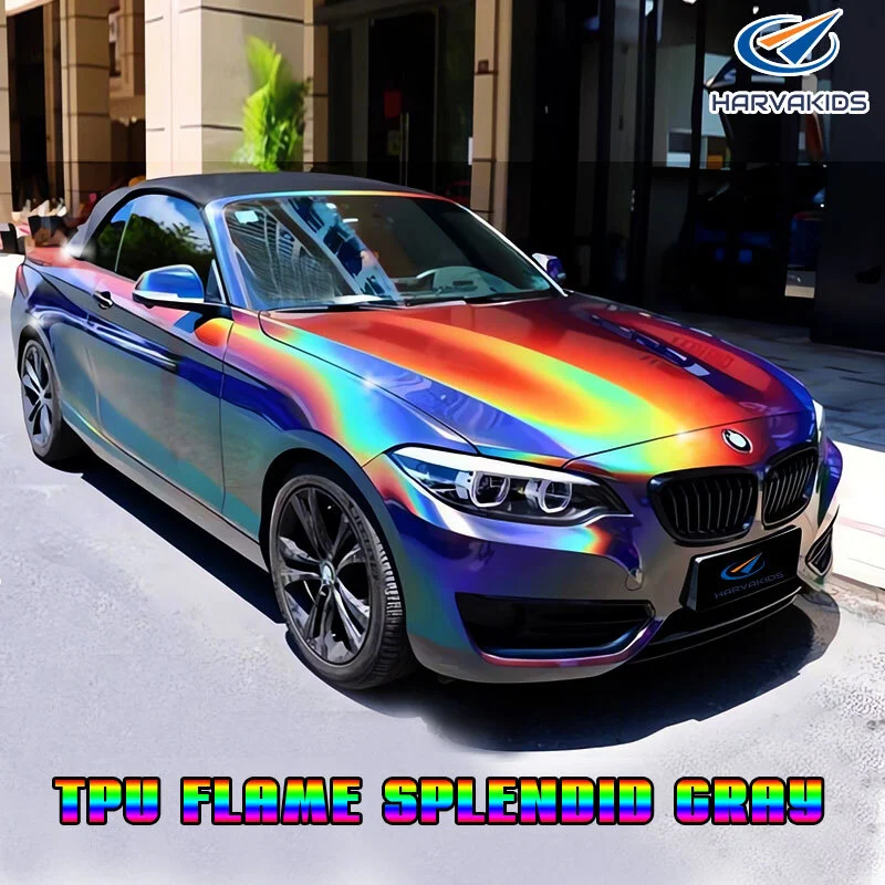 I-Harvakids TPU Flame Splendid Grey Car Wrap 1
