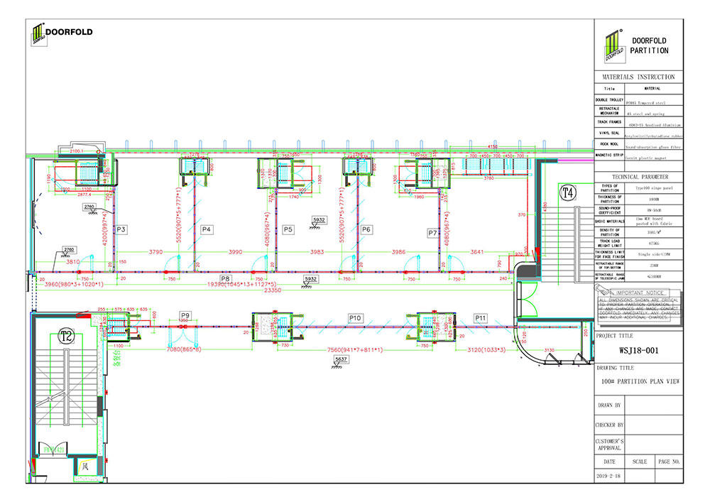 Doorfold commercial Sliding Partition Wall for Hotel luxury 11