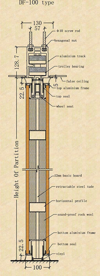 Doorfold commercial Sliding Partition Wall for Hotel luxury 13