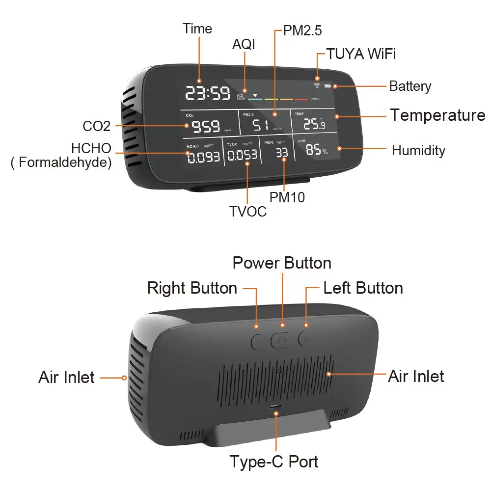 Bulk Supplies Air Quality Tester DM197-WIFI by Dienmern 4