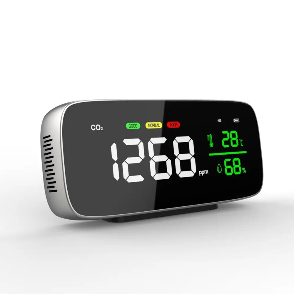 For Business Best Carbon Dioxide Detector Silver Gray and Black by Dienmern 6