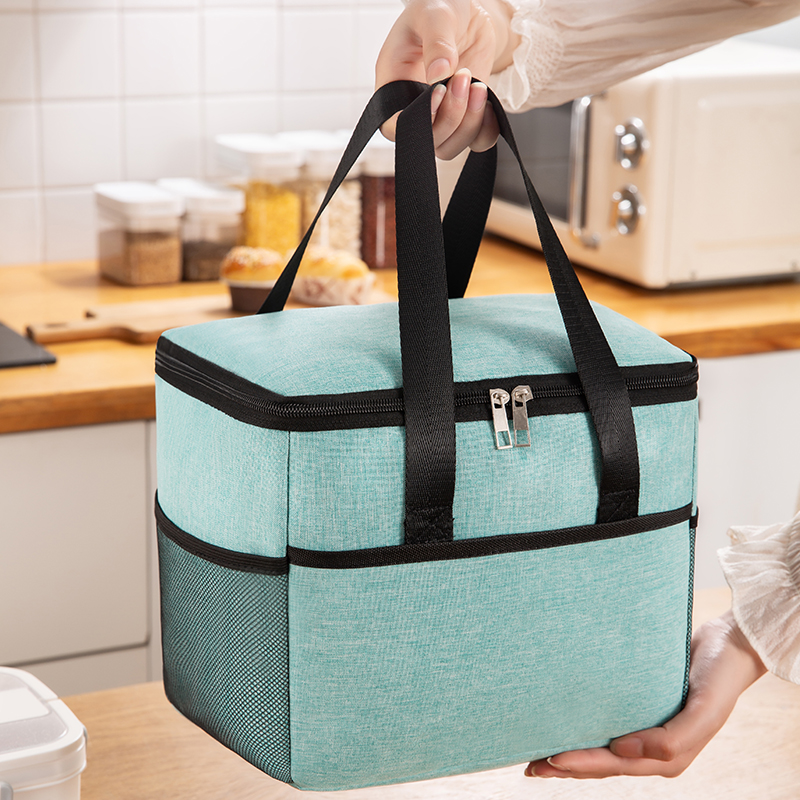 FUXINGYAO 再利用可能ランチバッグ レディース/メンズ ランチボックス 大人用 防水トート 漏れ防止 ランチバッグ ティーン/子供/大人用 学 断熱ランチバッグ 大人⁄女性⁄男性用 再利用可能 大型ランチボックス