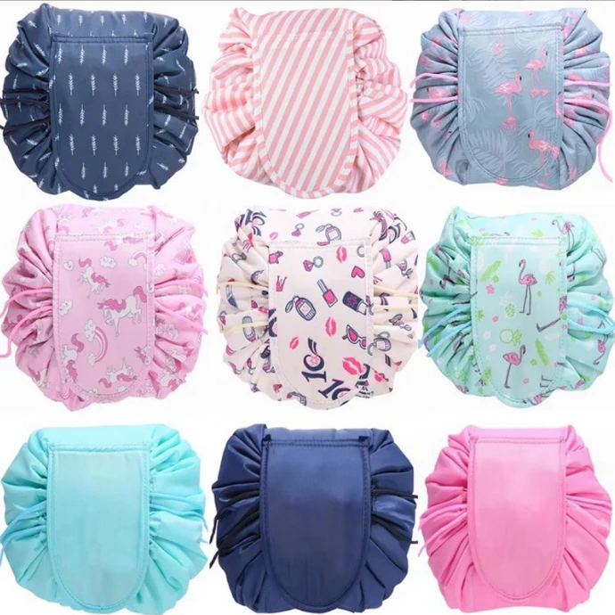 Bolsa cosmética com cordão preguiçoso personalizado Bolsa de armazenamento de viagem Bolsa de maquiagem 1